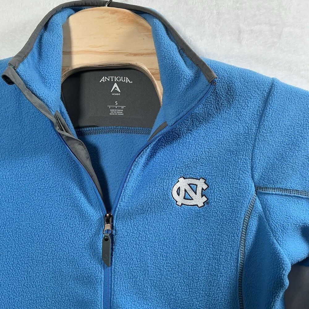 Antigua UNC Tar Heels Women’s Small Full Zip Fleece Jacket Blue North Carolina